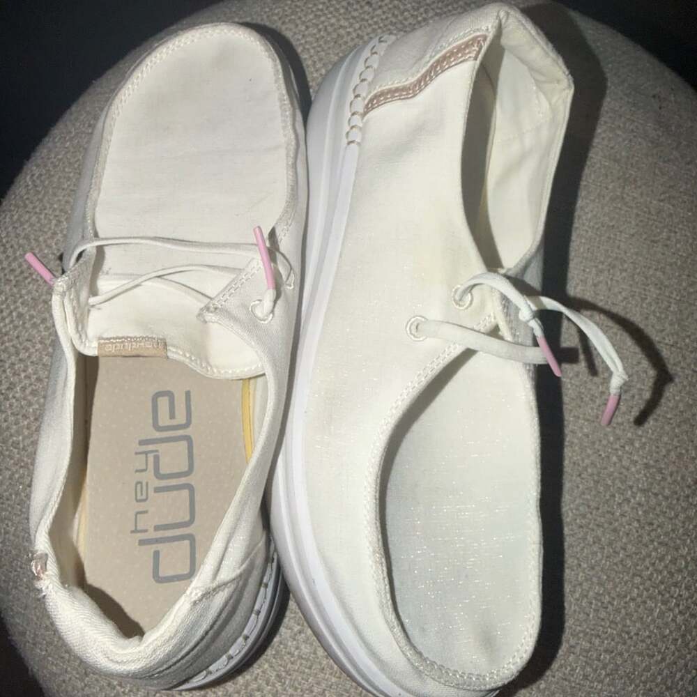 Hey Dude Wendy Rise Spark Women's White Lightweight Casual Shoes